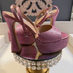 Steve Madden Sparkling Pink Platform Heels